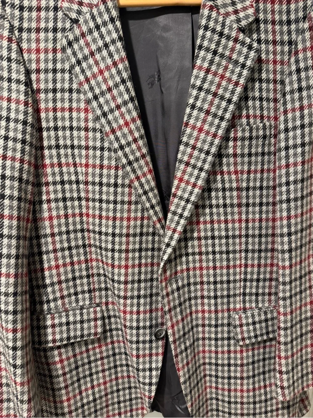Vintage Burberrys 100% Cashmere Sports Coat Made In England Size 40 Short